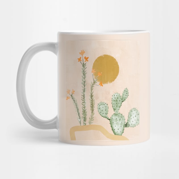 Watercolor Cactus And Flowers Edit by ArunikaPrints